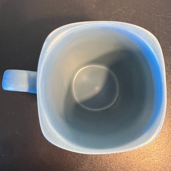 Golden Gate National Parks ART DECO Slate Blue Pottery Embossed Square Mug - Picture 7 of 9